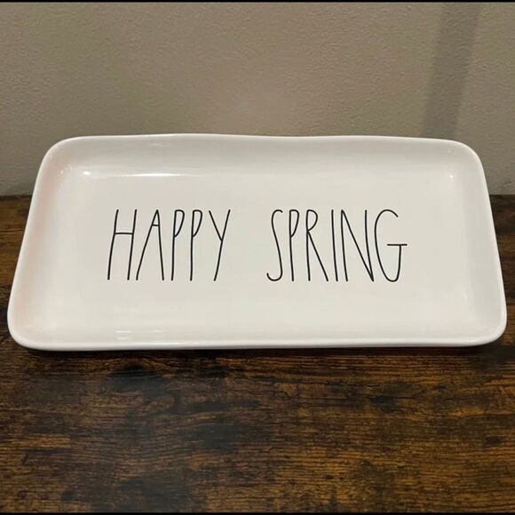 Rae Dunn Happy Spring Serving Tray - Picture 1 of 3